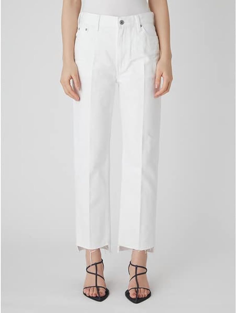 Amazon | [ミラオーウェン] 裾段差テーパードデニムパンツ | ジーンズ 通販